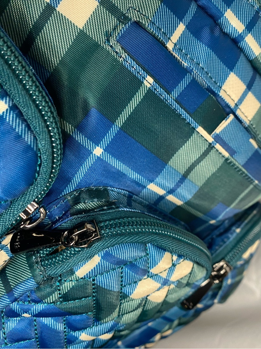 LUG Railcar Crossbody Bag Navy Plaid - Picture 12 of 16